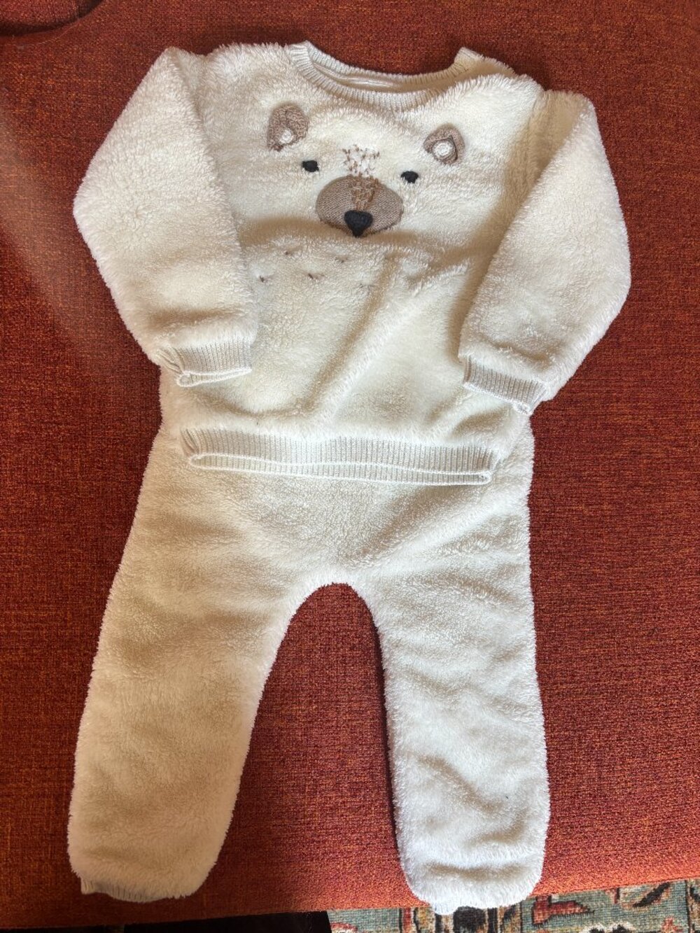 Next Baby Fleece Bear Sweater and Pants Set 12-18 Months